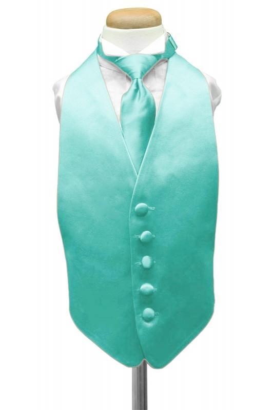 Cardi Mermaid Luxury Satin Kids Tuxedo Vest