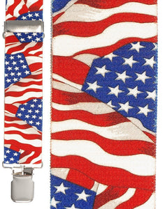 Cardi "Old Glory Waving Flag" Suspenders