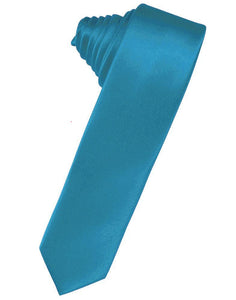 Cardi Self Tie Pacific Luxury Satin Skinny Necktie