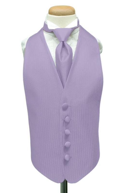 Cardi Periwinkle Herringbone Kids Tuxedo Vest