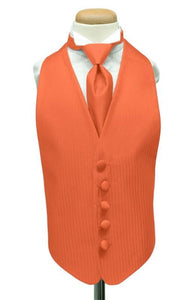 Cardi Persimmon Herringbone Kids Tuxedo Vest