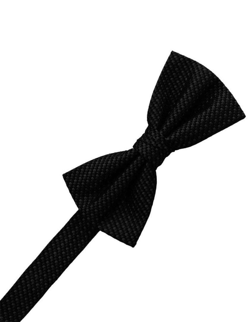 Cristoforo Cardi Black Silk Weave Bow Tie