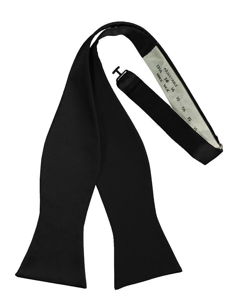 Cristoforo Cardi Black Noble Silk Self Tie Bow Tie