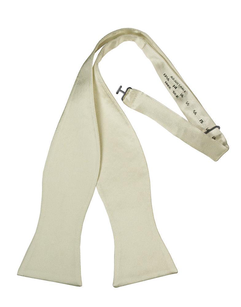 Cristoforo Cardi Ivory Noble Silk Self Tie Bow Tie