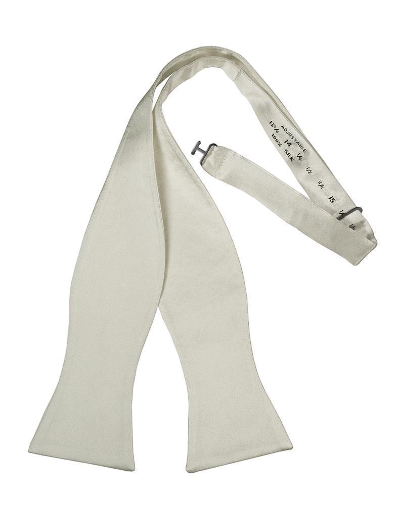 Cristoforo Cardi White Noble Silk Self Tie Bow Tie