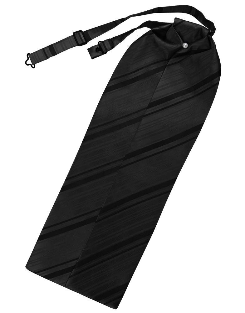 Black Striped Satin Ascot Black Striped Satin Ascot
