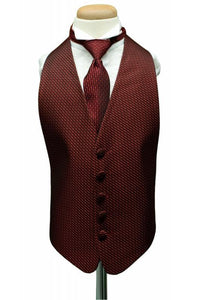 Cardi Wine Venetian Kids Tuxedo Vest